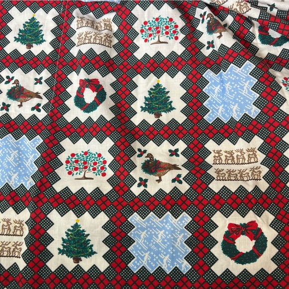 Vintage Reyn Spooner Christmas Kitchen Full Apron Hawaiian Print O/S Like New - Picture 13 of 16